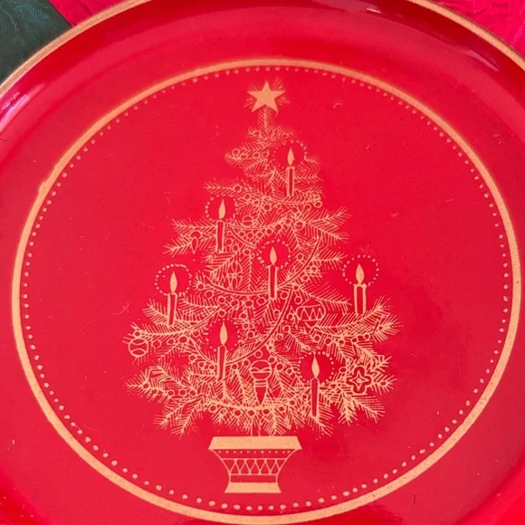 🎄Vintage 1970’s Otagiri Christmas Tree Tray and Coaster Set - Picture 4 of 7